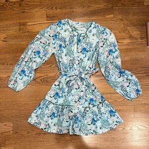 Roller Rabbit Blue and White Floral Kids Dress